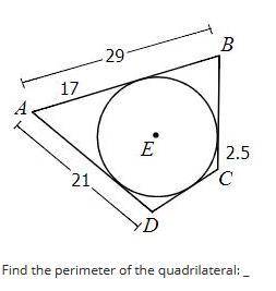 Find the perimeter of the quadrilateral