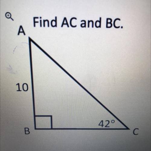 Find AC and BC. 
Answers: 
14.94
13.46
11.10
10
Please help.