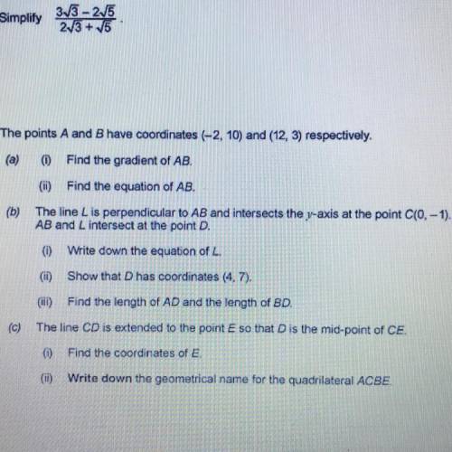 Can someone please help me with this ? And explain it ?

The question that starts with “the point”