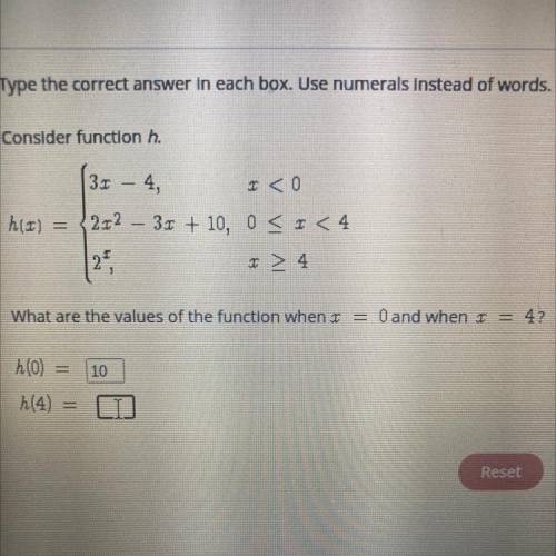 30 POINTS 
What are the values of the function when X= 0
and when x=4
