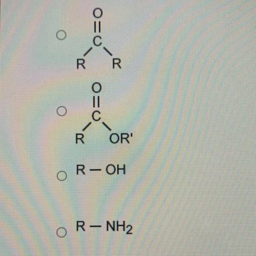1. Which functional group is found in an ester? (1 point)