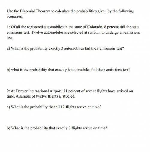 Just a few Binomial Theorem questions, pls help !