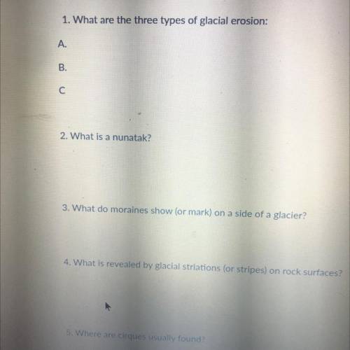 Need help with these answers!! 1-5