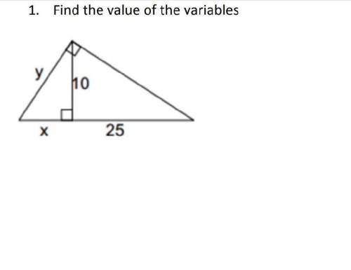 Find the value of the variables​