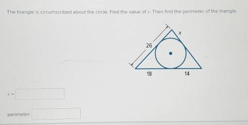 What is the value of x and perimeter? pls i need help ​