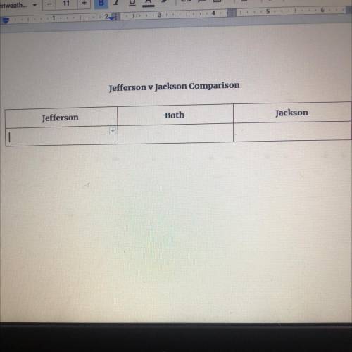 Jefferson v Jackson Comparison
Can someone help me with this ?