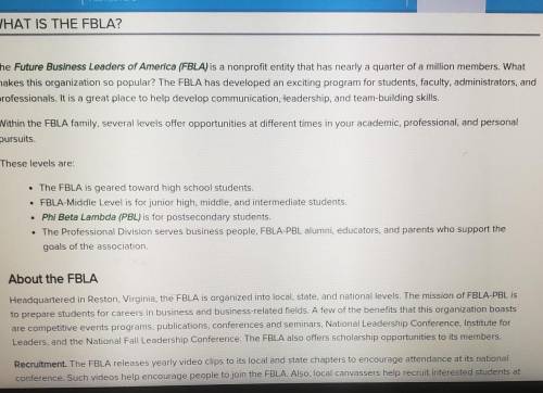 Submit your presentation on the four levels of FBLA membership; it should be at least three minutes