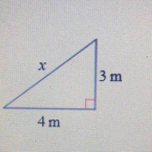 Find the missing side of each triangle using the pythagorean theorem