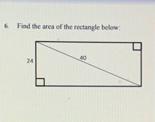 Find the area of the rectangle below: