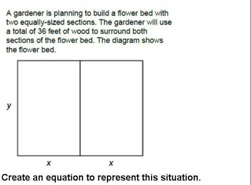 A gardener is planning to build a flower bed with two equally-sized sections. The gardener will use