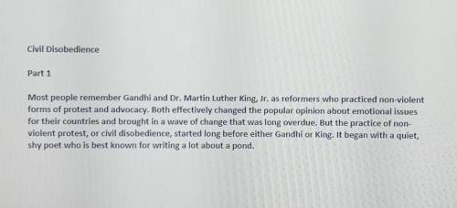 What is the main idea of the bolded paragraph?

A) King and Gandhi both practiced non-violence.B)