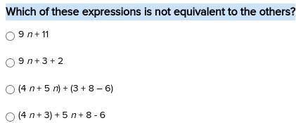 Which of these expressions is not equivalent to the others?