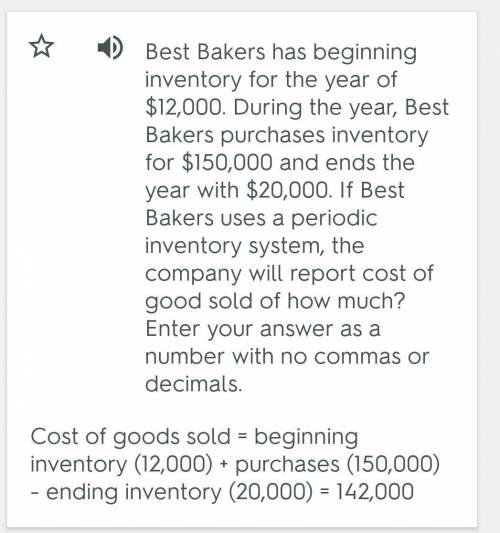 ABC has beginning inventory for the year of $12,000. During the year, ABC purchases inventory for $1
