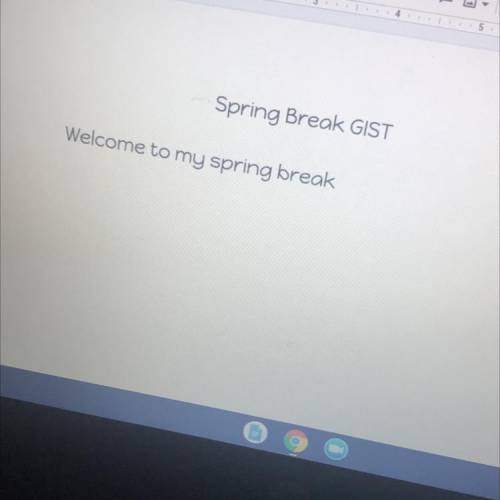 How to start a gist about spring break ?
