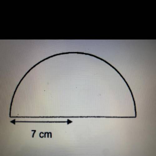 Find the circumference of the semi circle 
Please help and explain
7cm