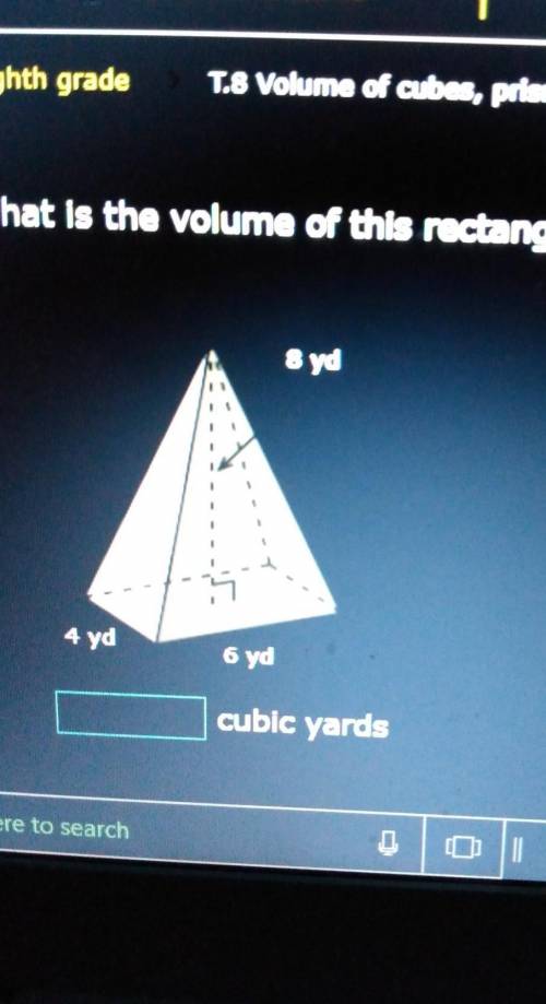 What's the volume of this rectangular pyramid?​