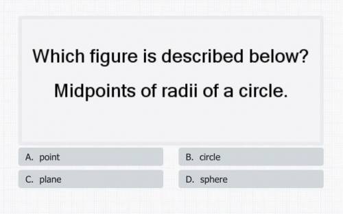Locus which figure is described below ? midpoints of radii of a circle