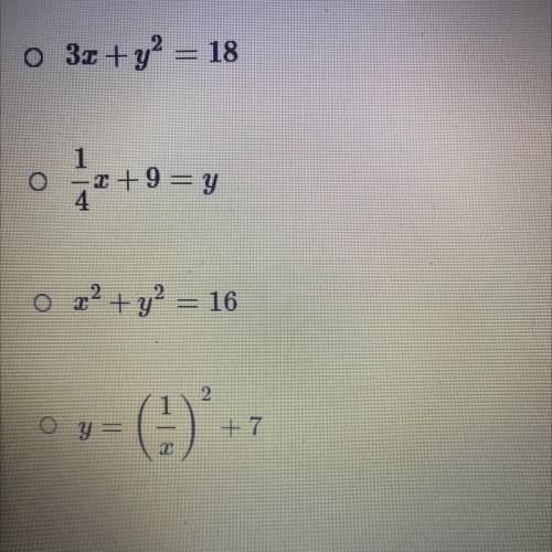 Which of the following equations represents a linear function?