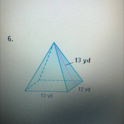 Find the surface area of each pyramid round to the nearest tenth if necessary