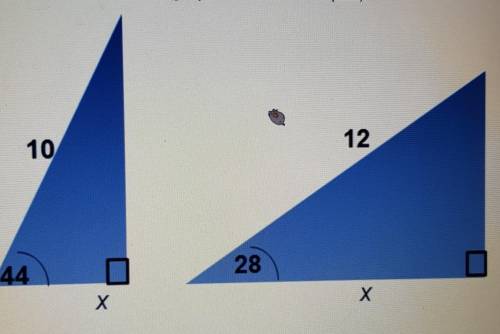 Find the length of the side marked x give your answer to 1 decimal place ​