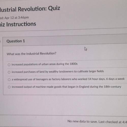 What was the industrial revolution Help please