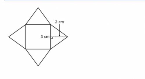 What is the total surface area of the following square pyramid?