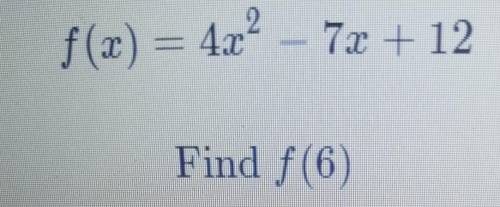 How do you find the f(6)​