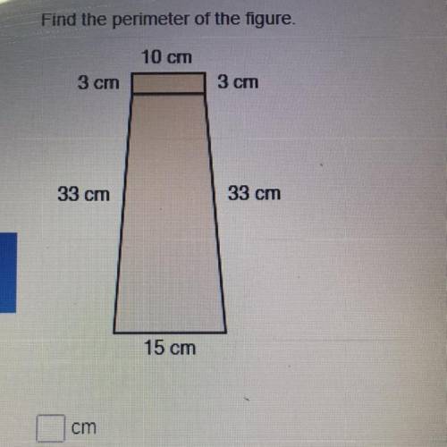 Please help me find the perimeter of the figure.