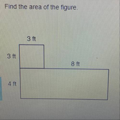 Can someone please help me find the area of the figure.