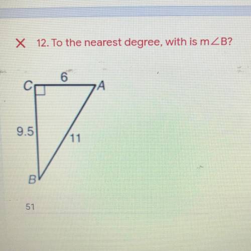 To the nearest degree, with is m
