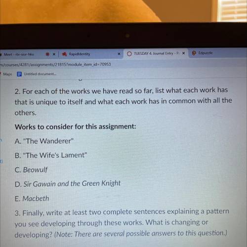 I need help with this assignment for English will give you brainliest answer!