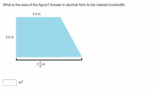 What is the area of the figure? Answer in decimal form to the nearest hundredth.

A trapezoid has