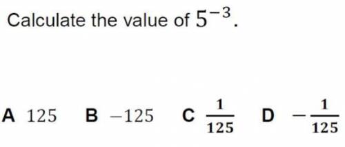 Calculate the value of 5-^3