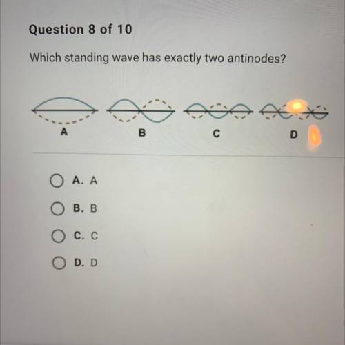 Which standing wave has exactly 2 anti-nodes￼
