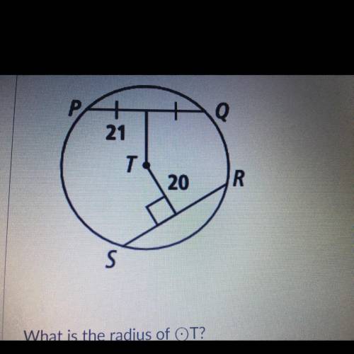 WHAT IS THE RADIUS OF T JUST CHECKING ANSWERS, I will mark brainliest