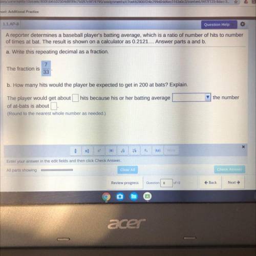 I need the answer for b please