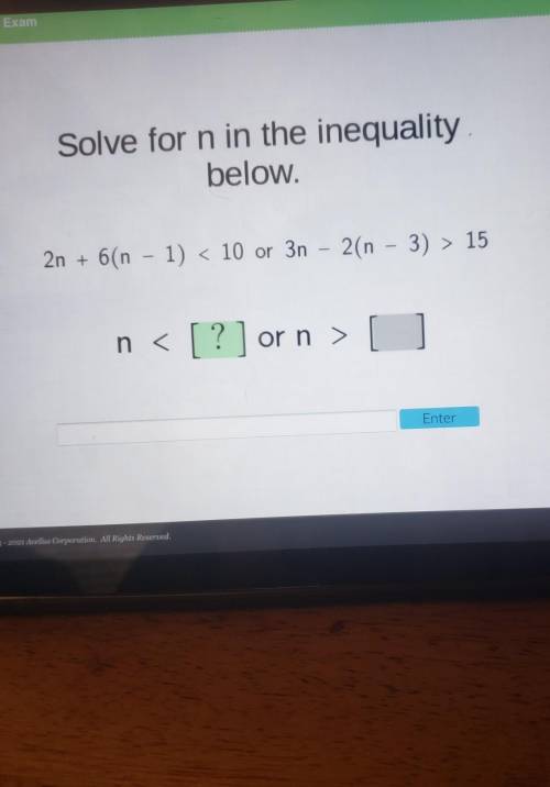 Can someone please help me is it < 2 or n> 9​