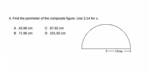 I need help on this: Find the perimeter of the composite figure. Use 3.14 for pi. Can anyone help?
