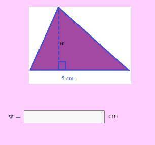 If the area of the triangle is 1010 cm 2, what is the missing height?