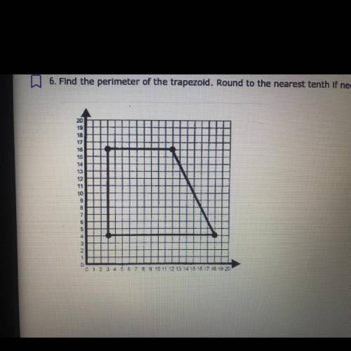 Find the perimeter of the trapezoid round to the nearest 10th if needed