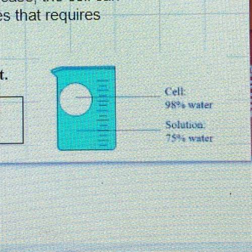 Predict the movement of the water in the picture to the right.

Cell:
98% water
Solution:
75% wate