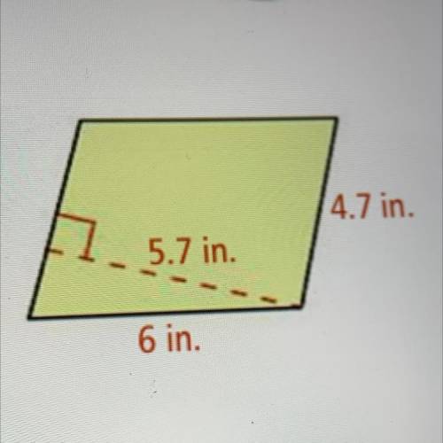 Help! find the area of the parallelogram