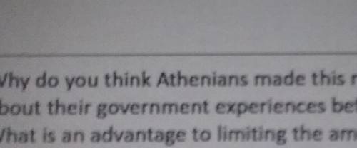 why do you think atheins made this rule to serve for a year only???? 80 points answer it to win 80