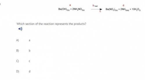 Please help. Which section of the reaction represents the product?