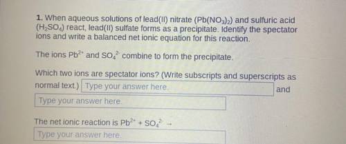 HURRY

1. When aqueous solutions of lead(II) nitrate (Pb(NO3)2) an