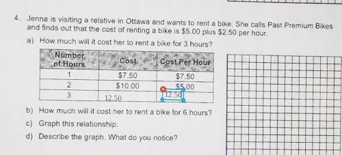 If renting a bike cost $5 plus $2.50 per hour how much will i costs for 6 hours​