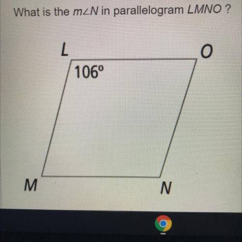 What is the mN in parallelogram LMNO?
