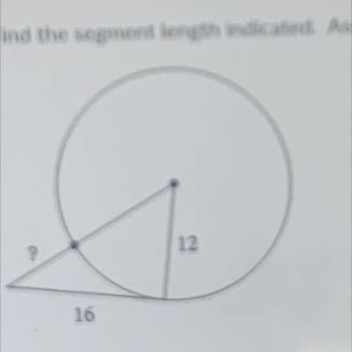 Find the segment length indicated. Assume that lines that appear to be tangent are tangent.