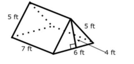 What is the total amount of fabric needed to make the tent with the following dimensions?