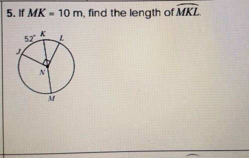 If MK= 10 m, find the length of MKL​